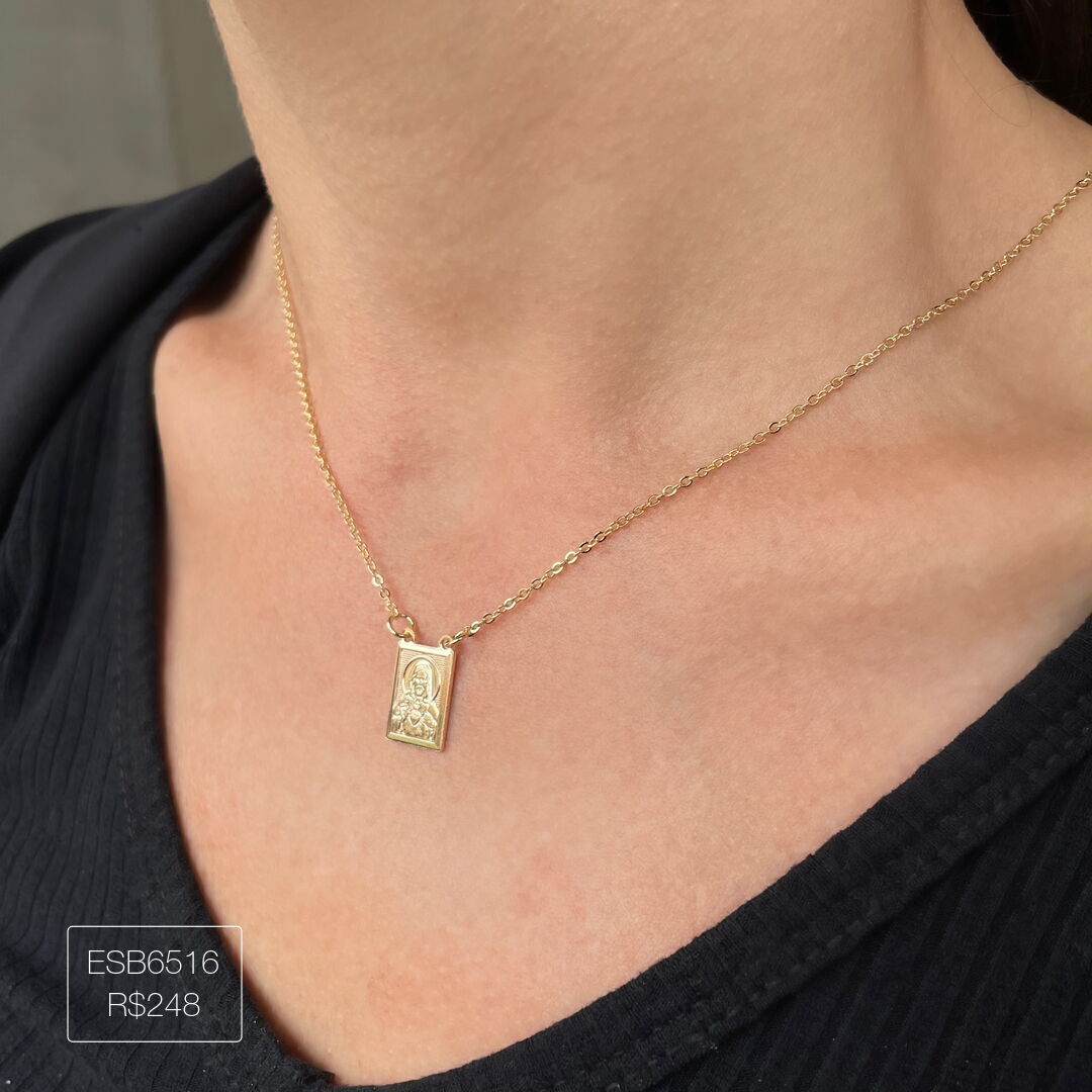 Escapulário N. S. do Carmo e S. C. de Jesus 2024/2 Dourado